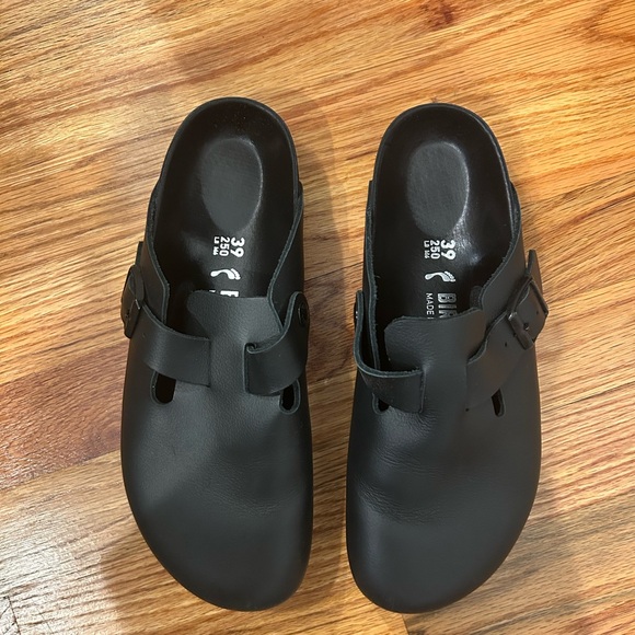 Birkenstock Boston Black leather Clogs - Picture 3 of 3